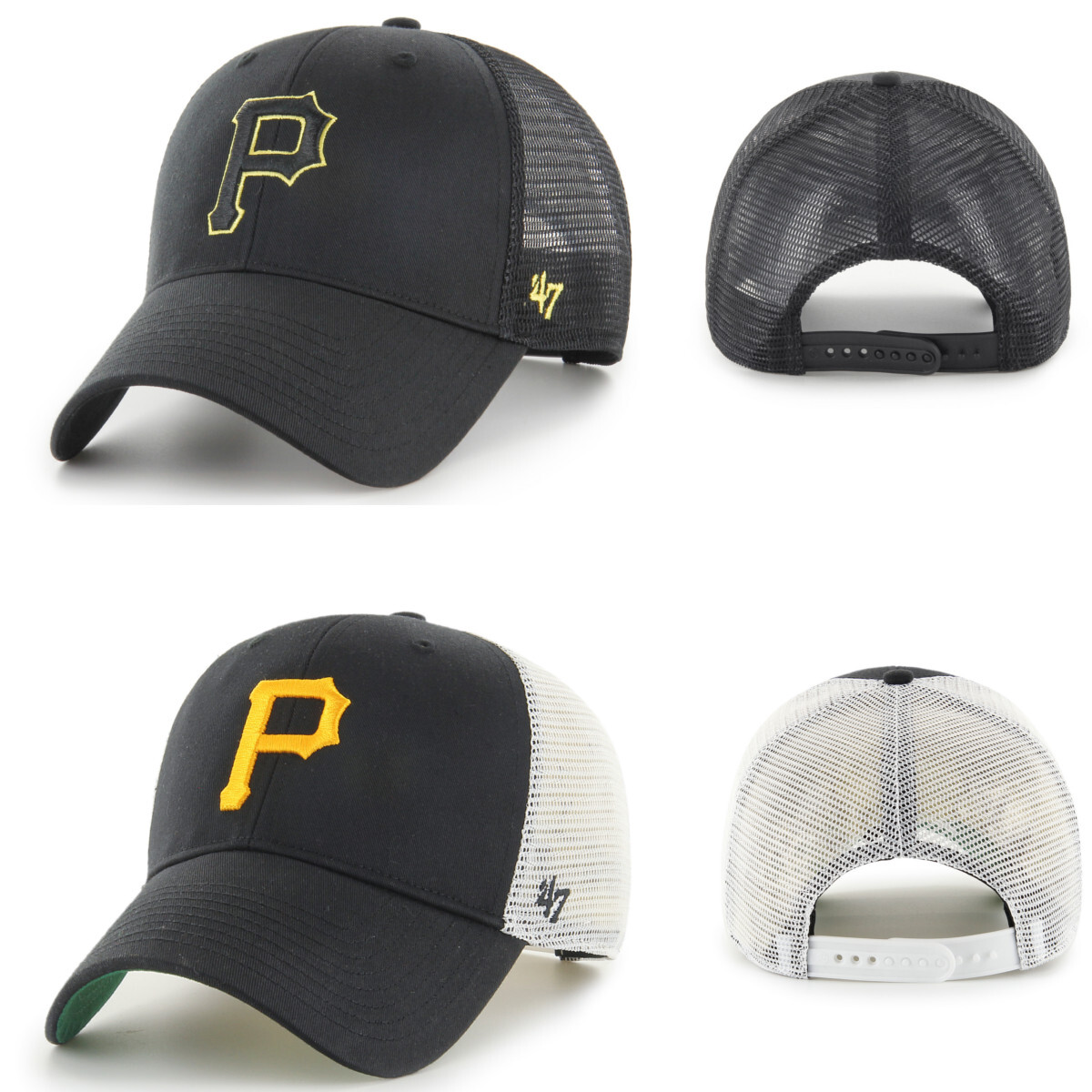 '47 Brand MLB Pittsburgh Piratas Branson Cap 47 MVP Gorra de Béisbol Malla P