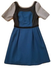 Plenty by Tracy Reese Dress 6 Contrast Frock fit and flare Y2K Cyber Minimalist