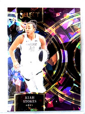 Kiah Stokes 2024 Panini Select WNBA Premier Purple Cracked Ice -#007/149 Aces SP