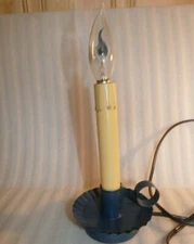  Vintage Electric Candle Lamp w/ABCO Flickering Orange Flame Bulb Made in India
