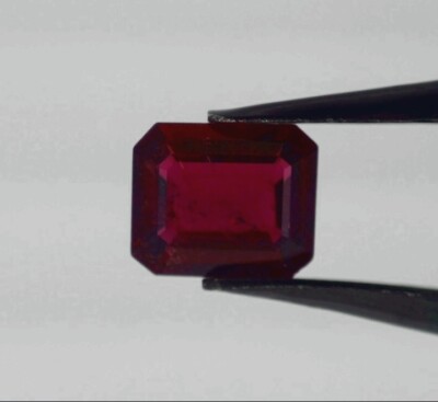 RUBELLITE TOURMALINE 7.00 x 6.00 MM EMERALD CUT F-118