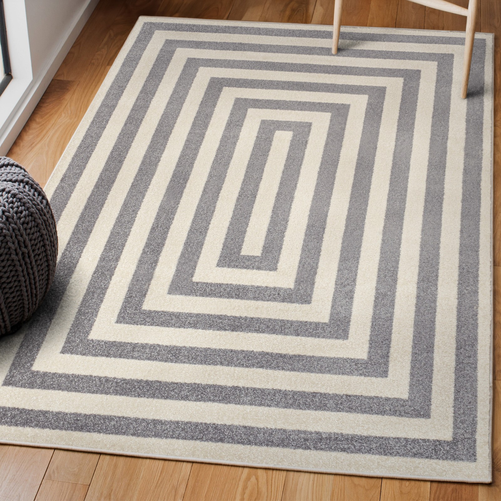 JONATHAN Y Lighting MOH211-3 Moroccan Hype 3' x 5' Border and - Off White thumbnail 9