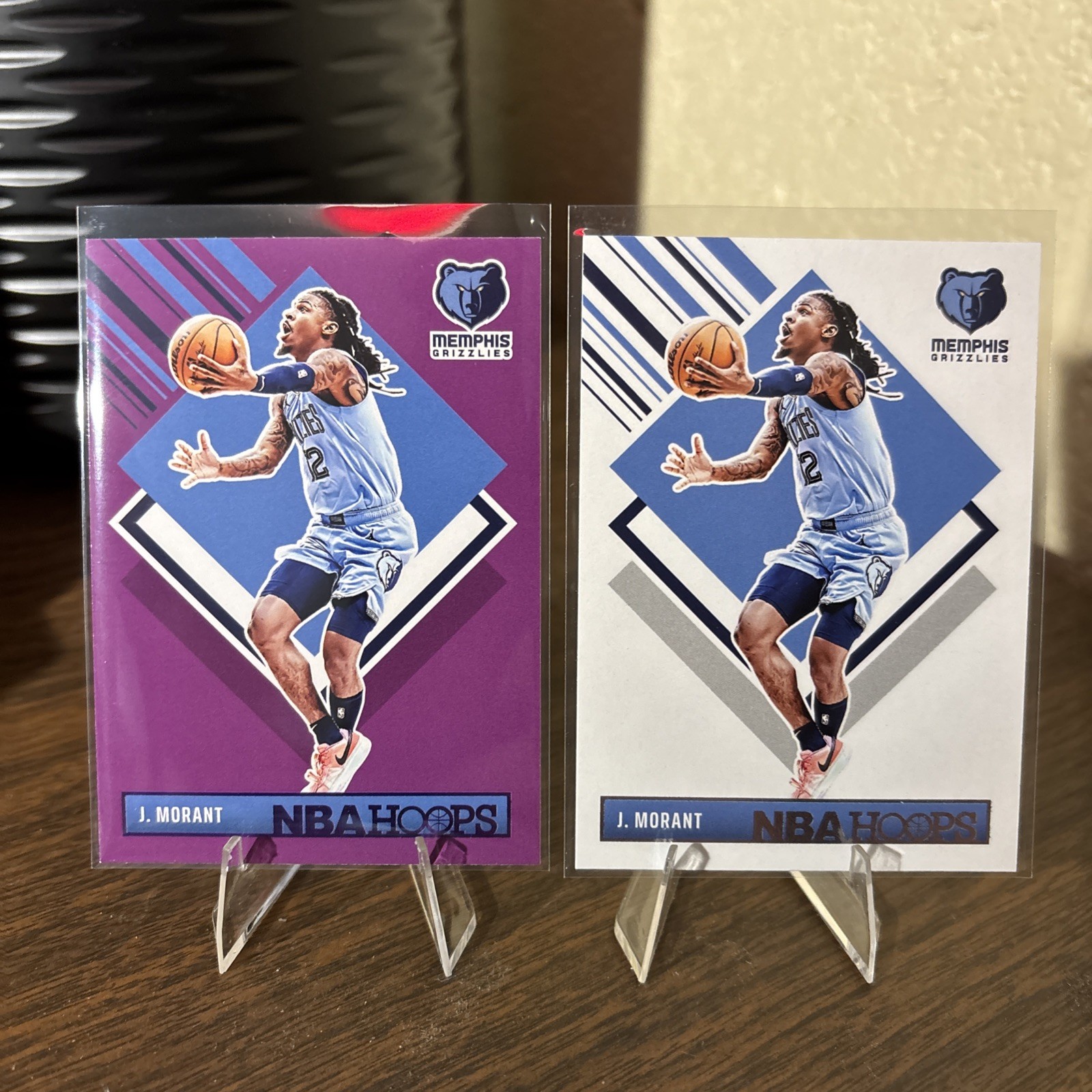 2x 24-25 Panini NBA Hoops Ja Morant Tribute Purple/White #288