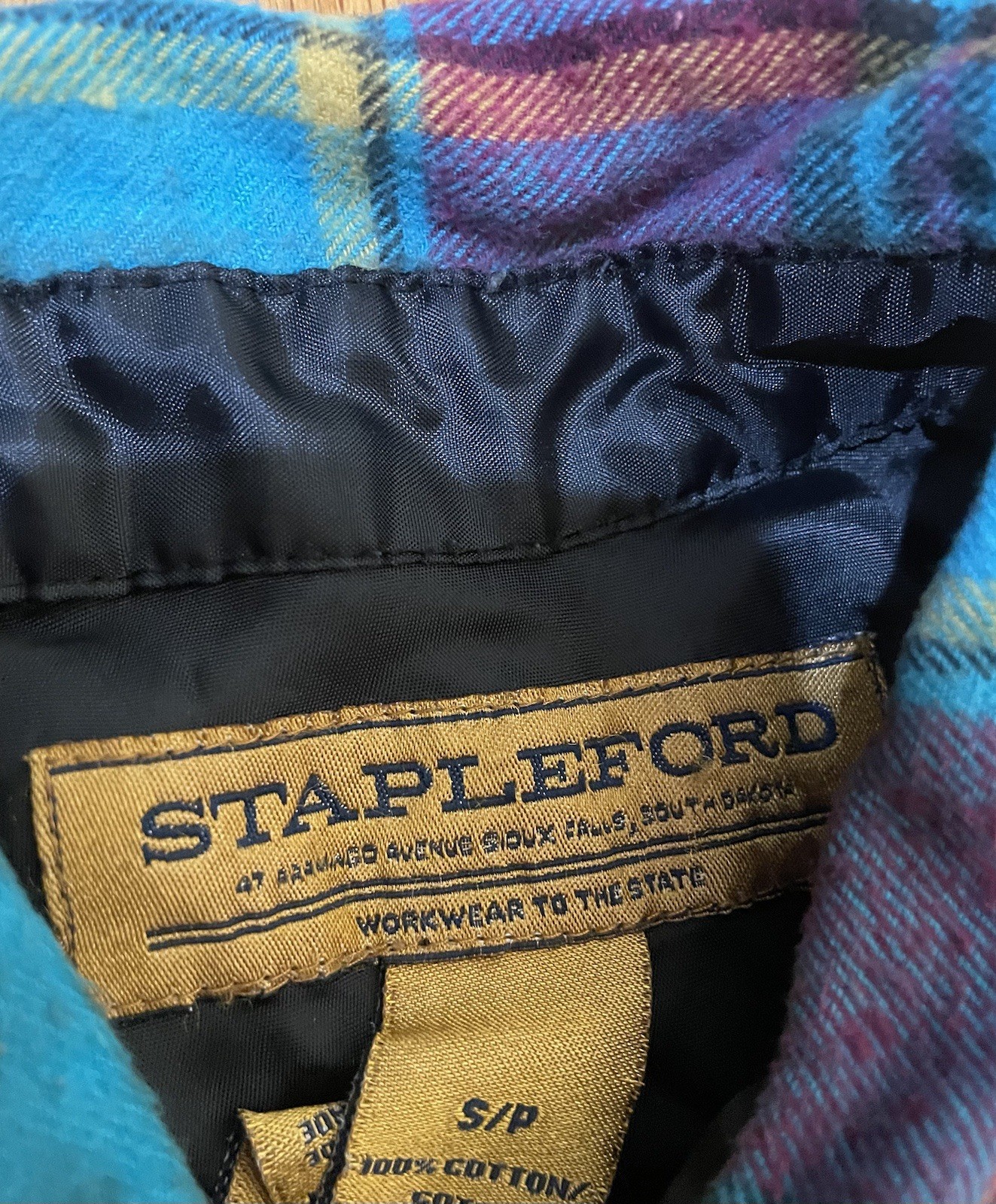Stapleford Multi-colored Flannel Button Down Size… - image 4