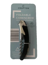 FOLDABLE CORKSCREW by Crofton.. NEW!  Compact design easy for cork removal..