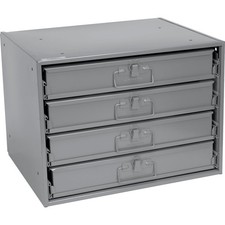 Durham Steel Compartment Box Rack with 4 Adjustable Divider Compartment Boxes 20