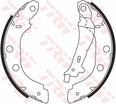 Rear TRW-OE GS8655 Brake Shoe Set for NISSAN,RENAULT