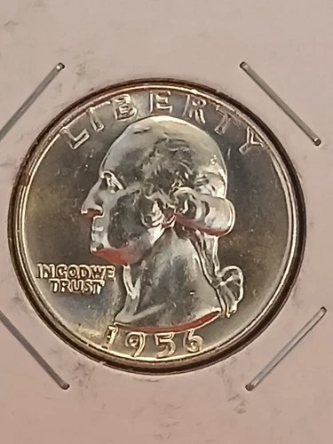 1956-D Silver Washington Quarter, Brilliant Uncirculated