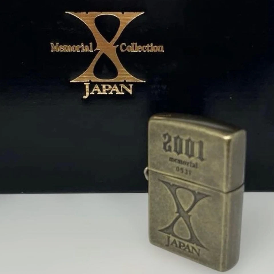 Encendedor conmemorativo Zippo X JAPÓN sin aceite acabado dorado serie 0531 2001 limitado Foto 2 de 4