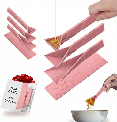 POLYGONS - Original Flat 3-in-1 Folding Measuring Spoons | 2 Spoons fold into 6