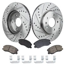 Front Brake Disc Rotors and Pads Kit for Chevy Chevrolet Captiva Sport Vue XL-7
