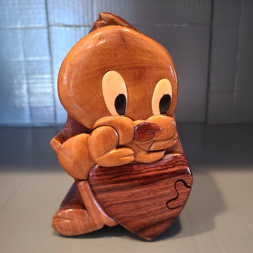 Vintage Looney Tunes Tweety Bird Inlay Wooden 3-D Puzzle Jewelry Box - Picture 1 of 17