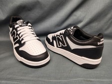 New Balance Boys 480 Sneakers GSB480BW Leather Black White Size 5 NEW IN BOX