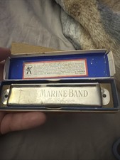 Vintage M. Hohner Marine Band No. 364 Harmonica Made In Germany 12 Hole Key of C