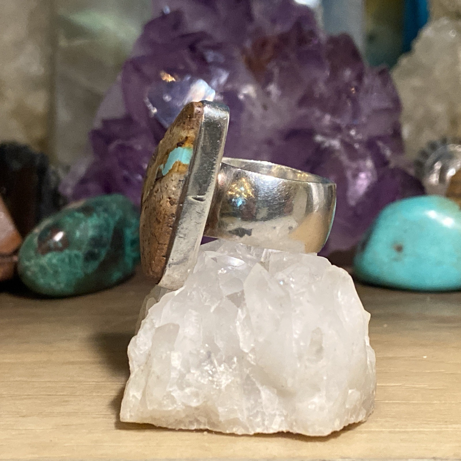 Royston Turquoise Matrix Triangular Southwest Nat… - image 18