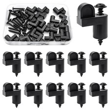 20 Pcs Window Screen Holder Clips 3/8 Inch Offset Black Retainer for Storm Door