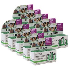 10x Fujifilm 200 Color Negative 35mm Film 36 Exposures - 3 Pack