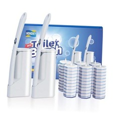 Disposable Toilet Brush Cleaning System, Two Sets of Wands and 60p Refills