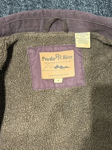 Powder River Outfitters Panhandle Slim Sherpa Lined Canvas Vest Mens L Faded... image 14