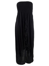 Raviya Women's Plus Size Strapless High-Low Dress Swim Cover-Up (3X, Black)