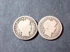 A Lot of two silver Barber dimes dated 1908D 1914D   Good Cond set RGR 572