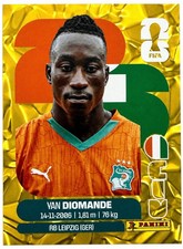 2026 FIFA World Cup Sticker Yan Diomande Gold Crumple Foil #CIV18 Ivory Coast