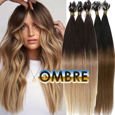 CLEARANCE Micro Loop Ring Beads 100 Human Hair Extensions Microlink Ombre Hair
