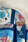 Disney Women's Peter Pan All Over Print Viscose Button Up Shirt Blue Sz S — photo 5