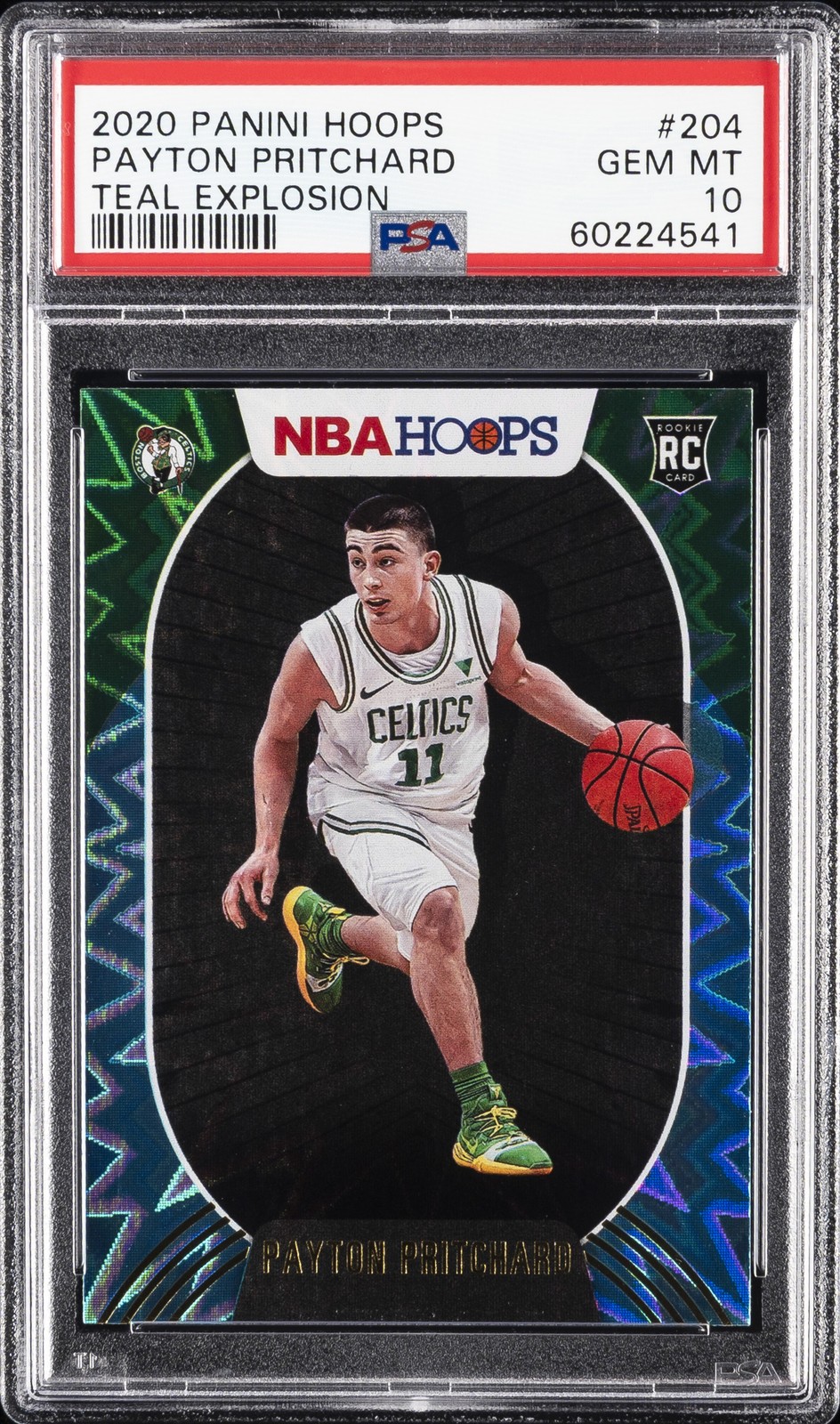 2020 PANINI HOOPS TEAL EXPLOSION #204 PAYTON PRITCHARD PSA 10