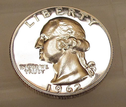 1962 Gem CAMEO Proof Quarter 90% Silver Blazing Original Surfaces    #704 ~ 1