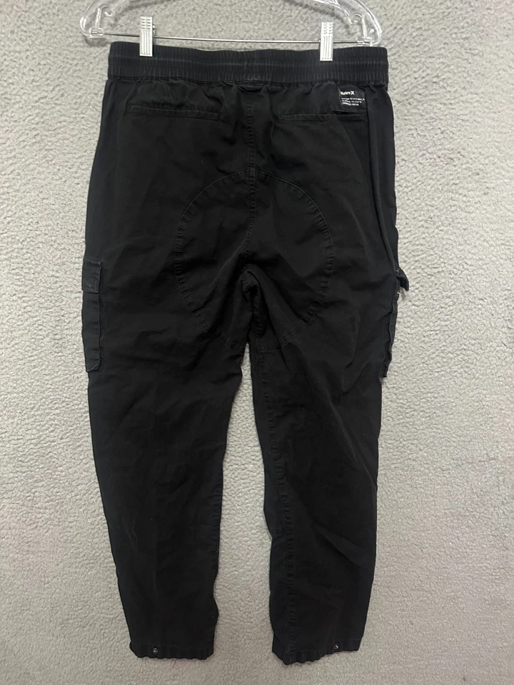 Pantalones Jogger Hurley Cargo Talla Mediana Cordón Negro Adulto Algodón Foto 3 de 4