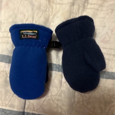 L.L.Bean Toddler Aviator Fleece Hat Ear Flaps Pom Pom Winter 12-24M Blue