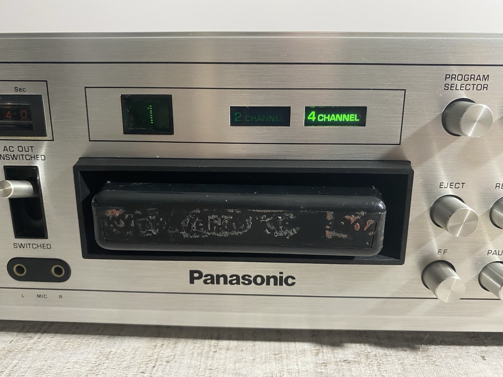 Serviced Panasonic Quad 8 Track Player Recorder RS-855 Multi Voltage (See Video)