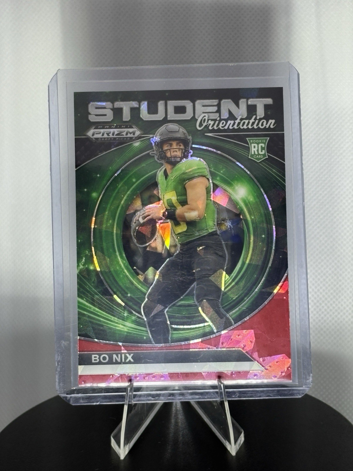 2024 Prizm Draft Picks - Student Orientation Bo Nix #SO-BN Red Ice Prizm (RC)