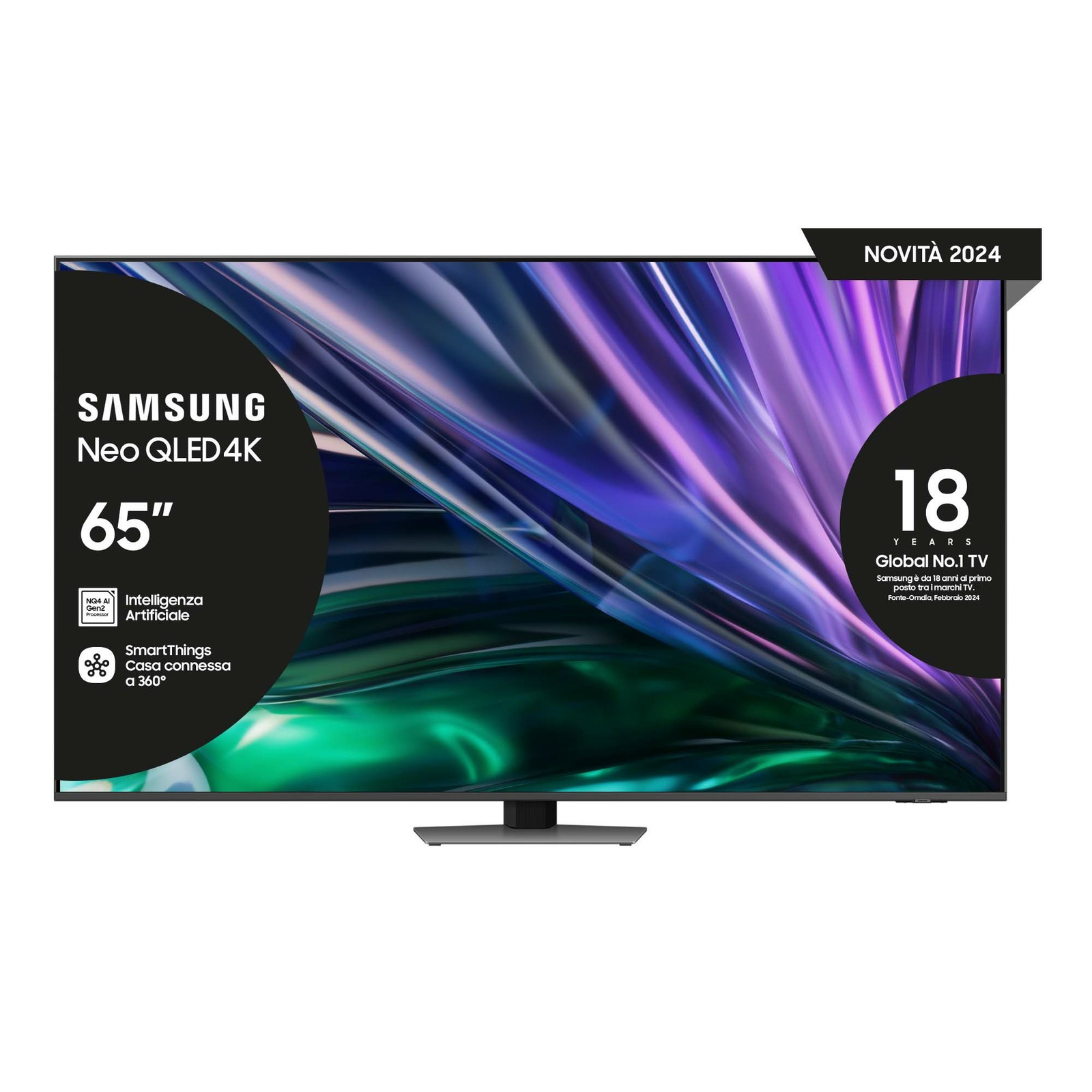 Samsung Smart TV 65” QE65QN85DBTXZT Neo QLED 4K Mini LED Carbon Silver 2024, Pro
