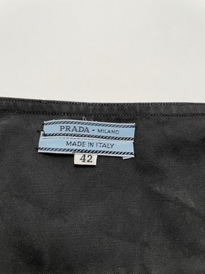 Archive Vintage Prada Spring 1994 Washed Black Lace Up Safari
