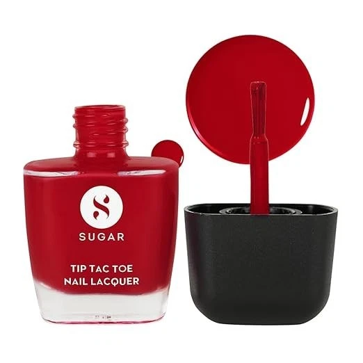 SUGAR Cosmetics Tip Tac Toe Nail Polish Classic | Long Lasting, 100% Chip Resis...
