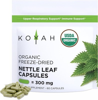 KOYAH- Organic Stinging Nettle Leaf Capsules  Freeze-Dried   300 mg, 2,400 mg...