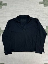 Frank And Eileen Patrick Popover Henley Top Womens Small Black Cotton V Neck