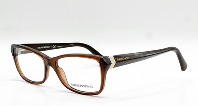 NEW EMPORIO ARMANI EA 3023 5198 BROWN AUTHENTIC EYEGLASSES 54-17