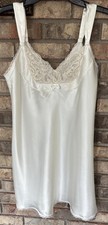 Vintage Jones New York Ivory Bridal Liquid Satin Nightgown Chemise Medium