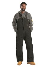 Berne Men's Heritage Duck Insulated Bib Overalls B414BK Black M