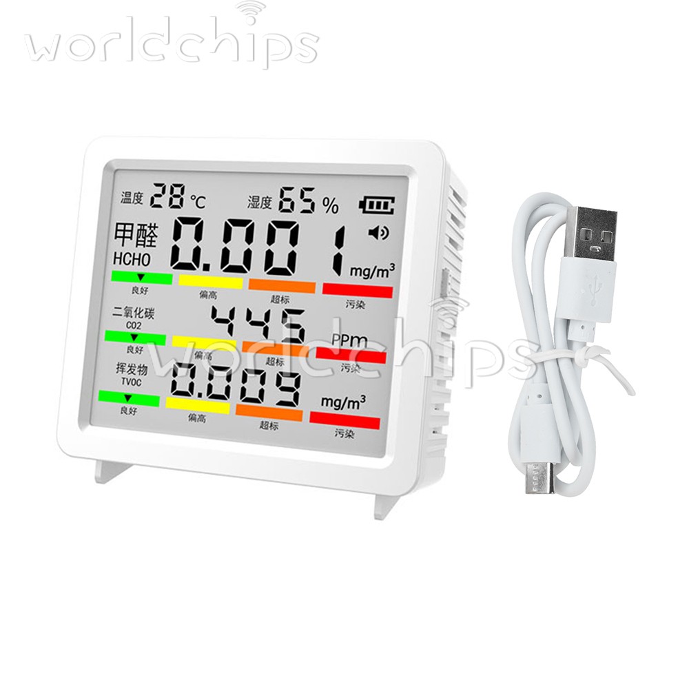 5-in-1 Temp Humidity Co₂ Formaldehyde Vocs