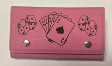 Poker Dice Set in opt color leatherette case - 2 Decks of Cards 5 Dice