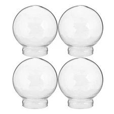 Healifty DIY Snow Globe Balls 4 Pack Craft Kit Empty Glass Globes Decorative ...