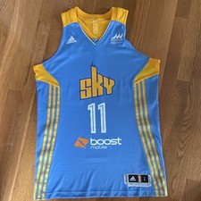 adidas Chicago Sky Delle Donne #11 WNBA Basketball Jersey Size L Blue/Y