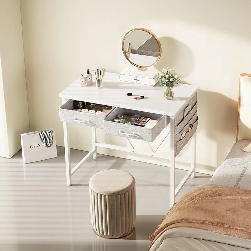 Tocador de Escritorio Multifuncional con Cajones Organizador de Almacenamiento Mesa de Escribir Compacta Foto 3 de 4