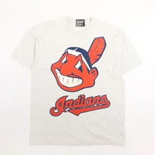 Vintage Cleveland Indians Big Face T-Shirt Size Large 90s MLB