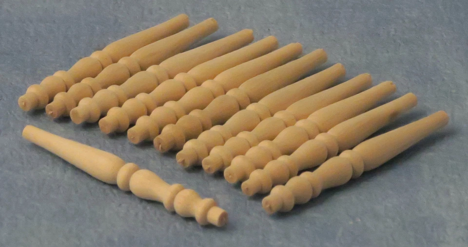 1:12 Scale 12 Bannister Table Spindles DIY Tumdee Dolls House Miniature 603 - Image 2 of 2