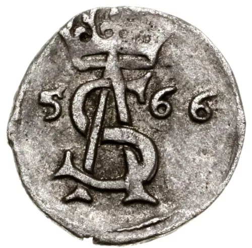 Poland  Lithuania 2 Denars 1566 NGC AU55 Silver Sigismund August